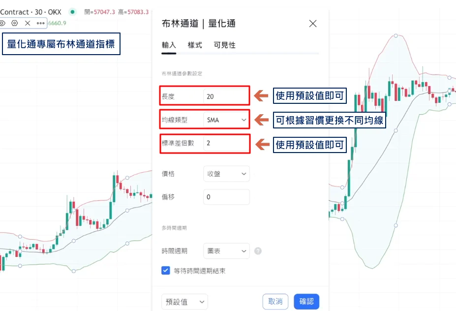 布林通道參數設定