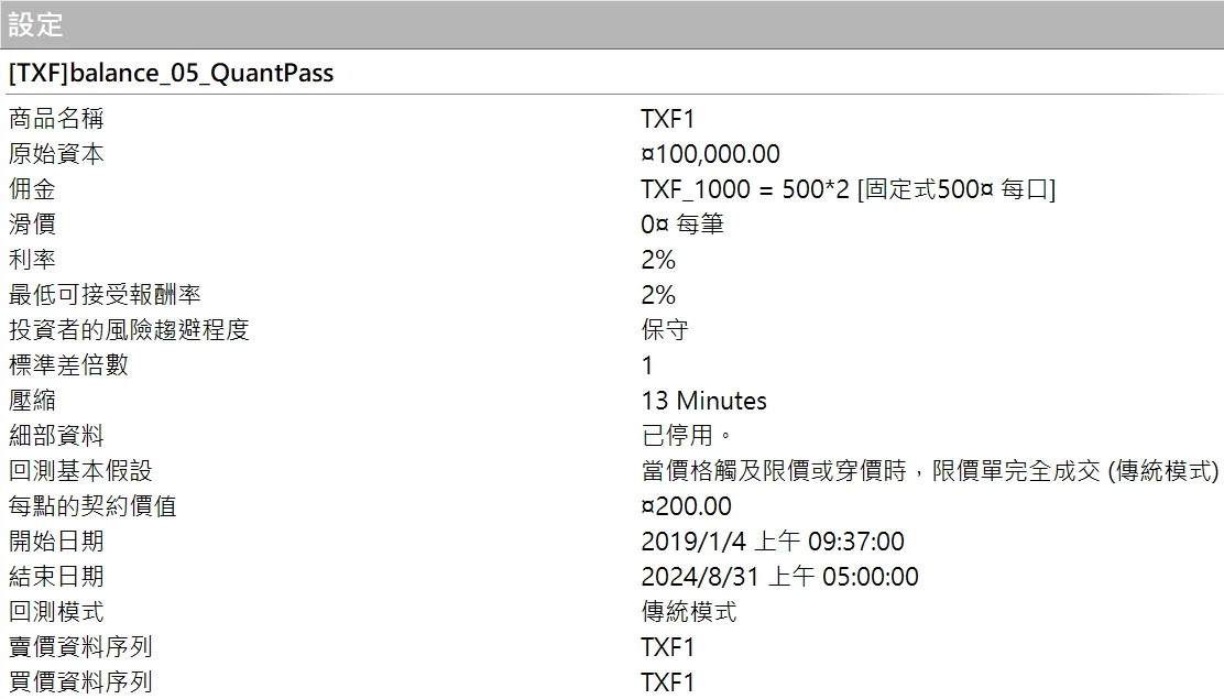 Txfbalance 05 Quantpass 設定