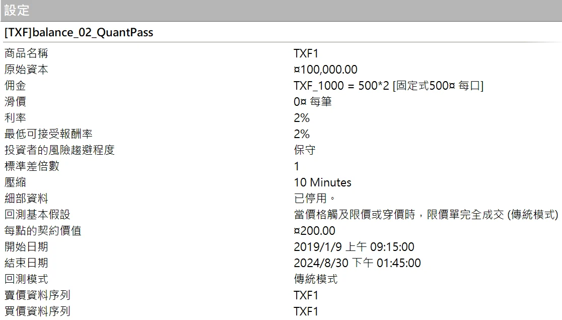 Txfbalance 02 Quantpass 設定