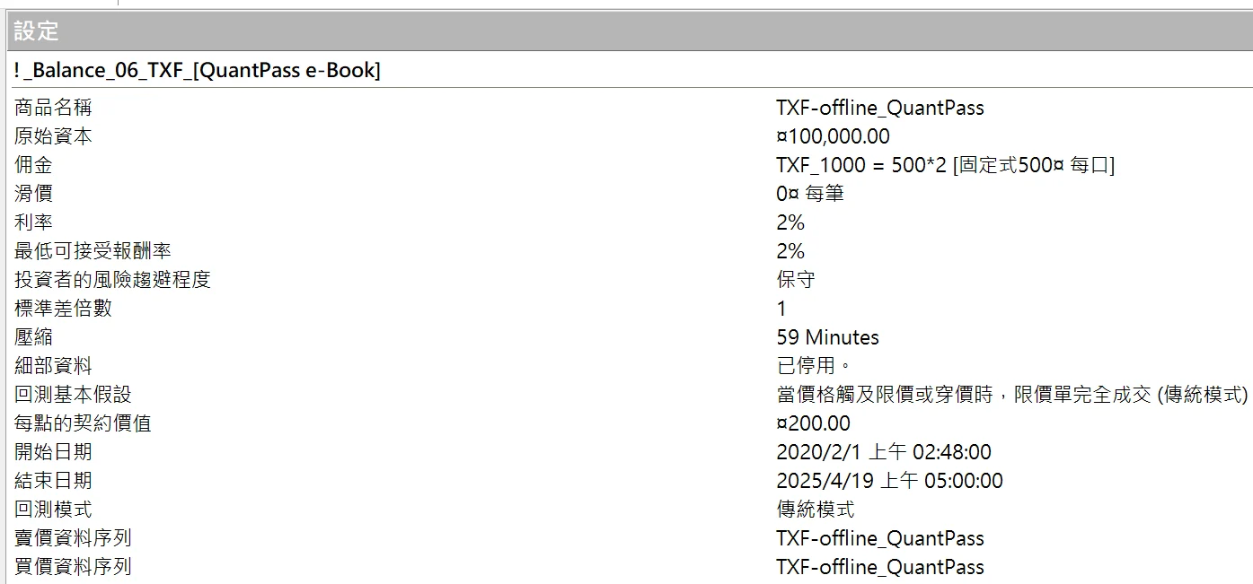Txfbalance 01 Quantpass 設定