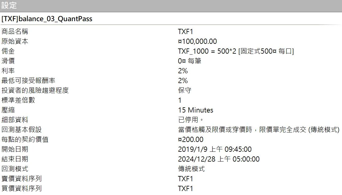 Txfbalance 01 Quantpass 設定