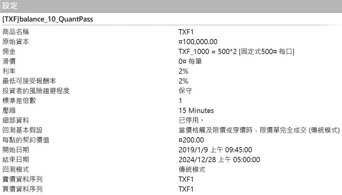 Txfbalance 01 Quantpass 設定